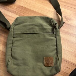 Canvas Crossbody Bag - Olive Green